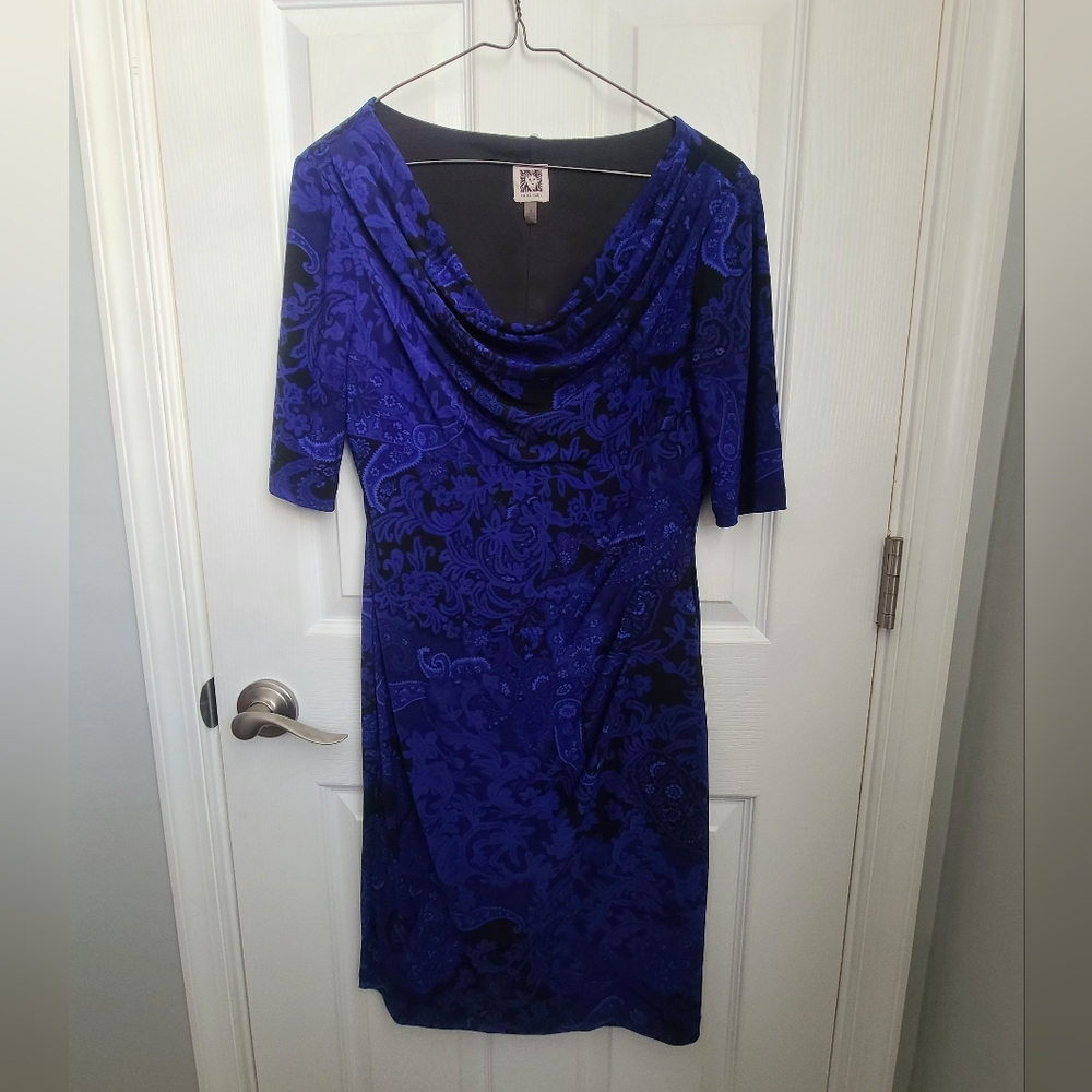 Anne Klein Paisley 3/4 Sleeve Dress